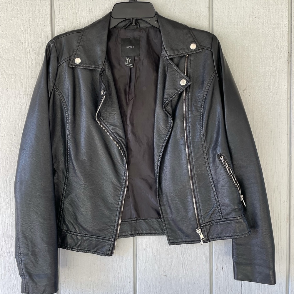 Forever 21 Black Faux Leather Jacket